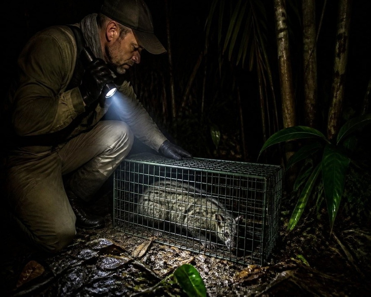 Skunk removal at night